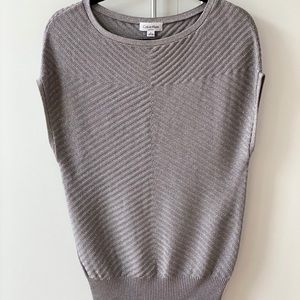 Calvin Klein, exclusive, knit metallic top, Size S